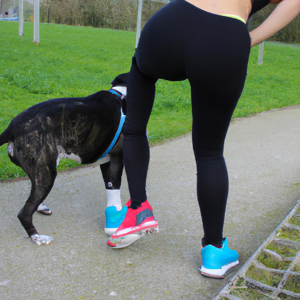 Person exercising with their dog